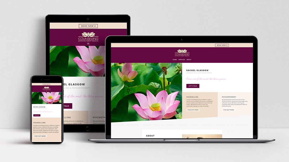 Responsive WordPress website design counsellor